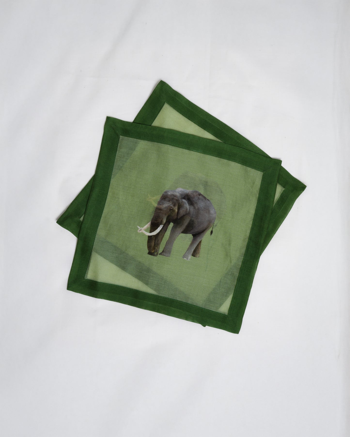 Elephant print cocktail napkins (set of 6)