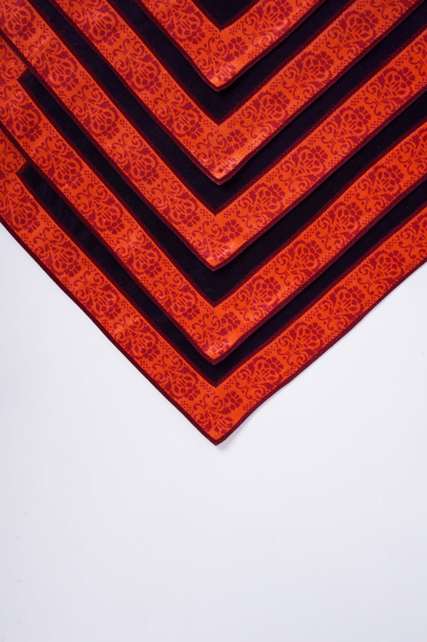 Table mats with intricate hand embroidered borders (set of 6)