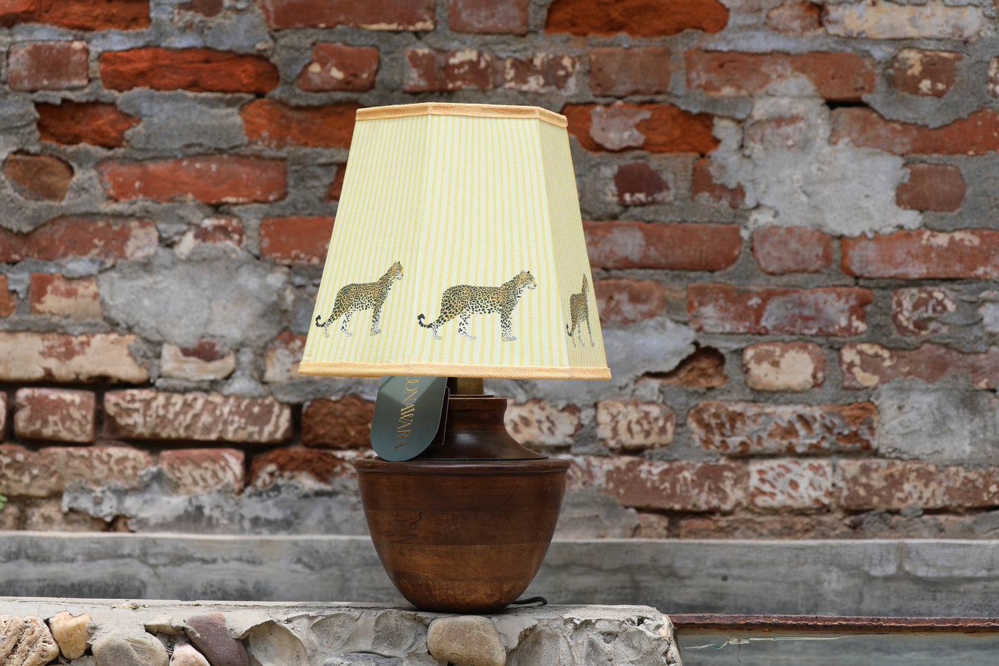 Striped Leopard hexagonal lamp shade