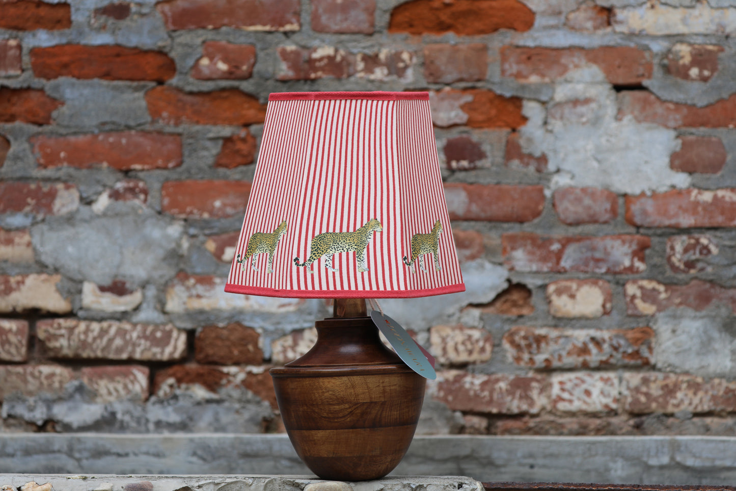 Striped Leopard hexagonal lamp shade