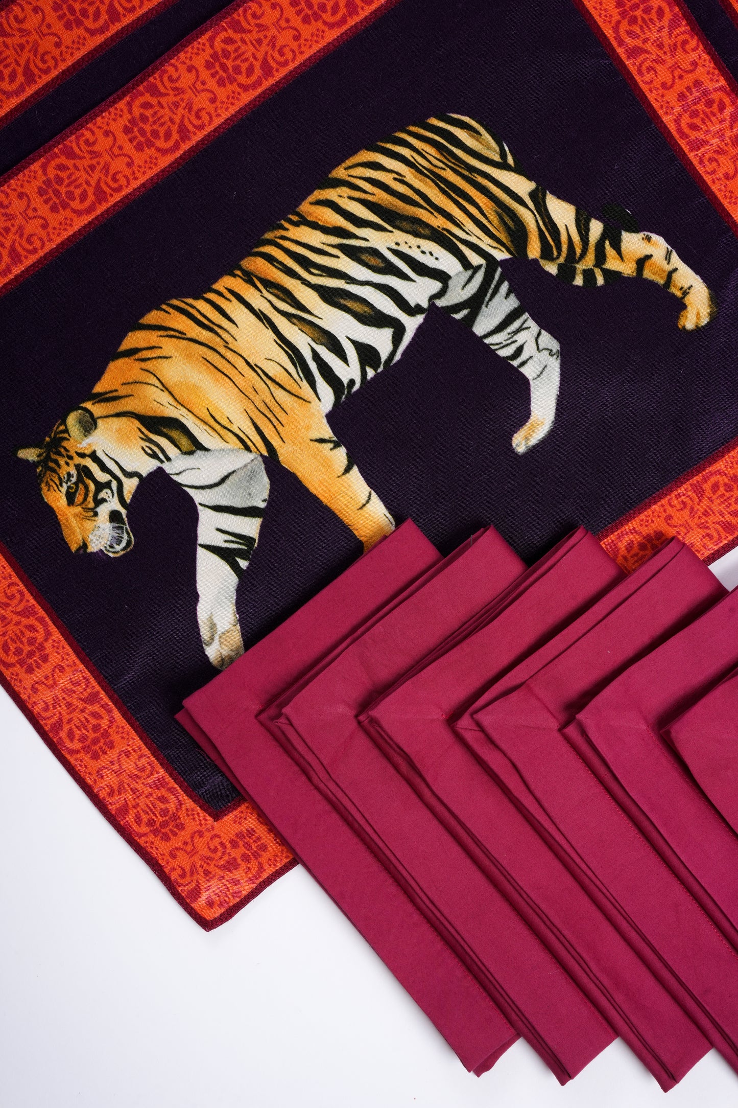 Table mats with intricate hand embroidered borders (set of 6)