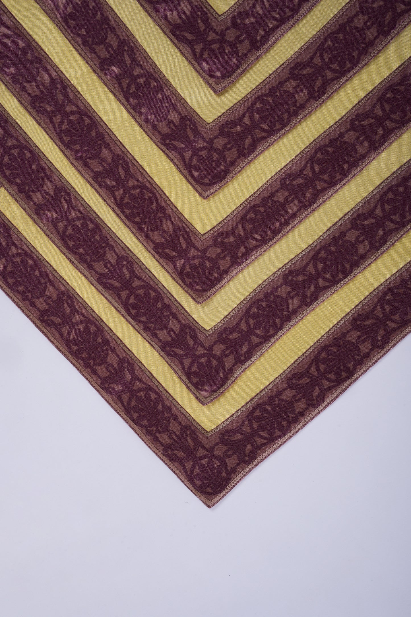 Table mats with intricate hand embroidered borders (set of 6)