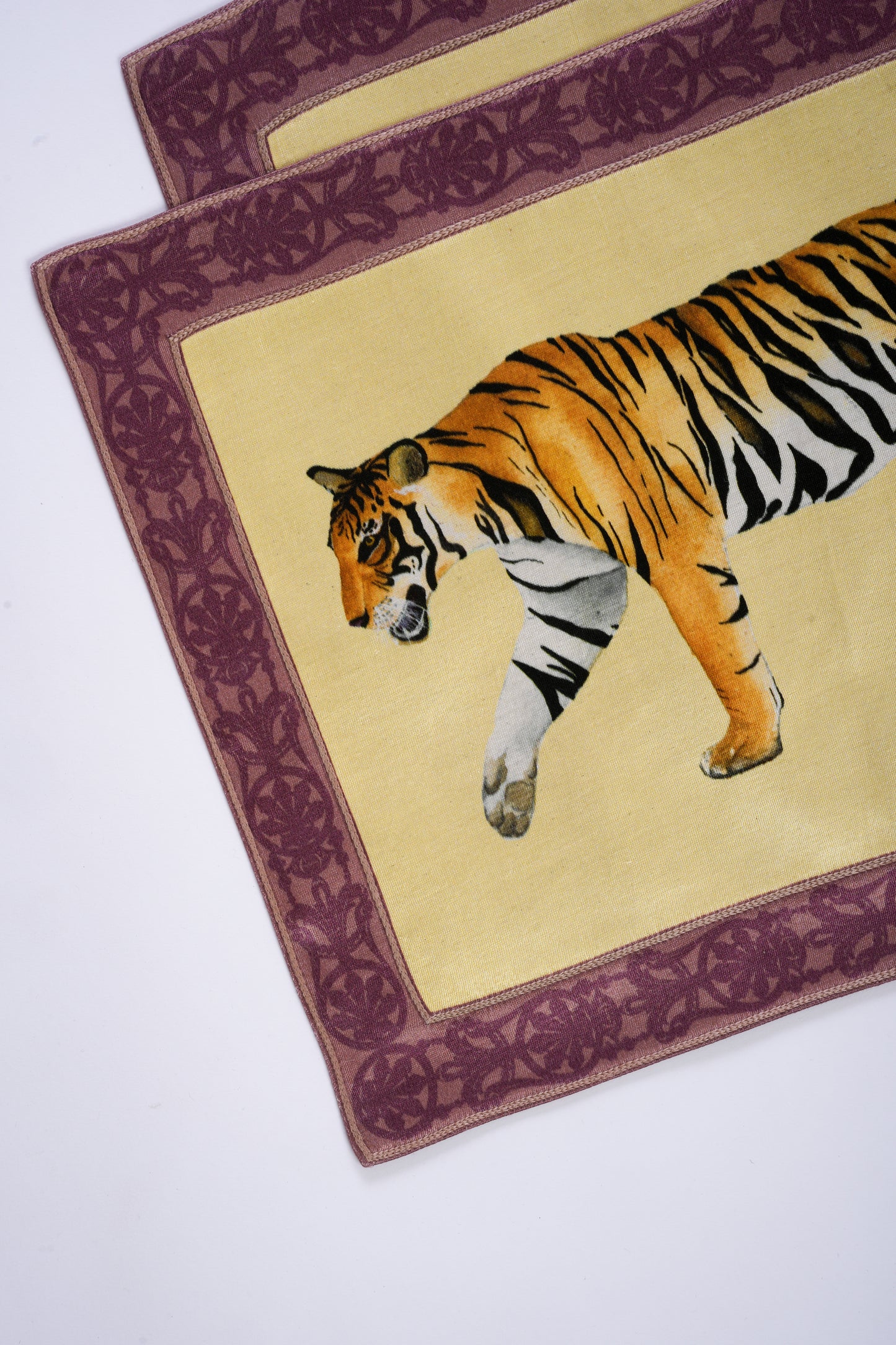 Table mats with intricate hand embroidered borders (set of 6)