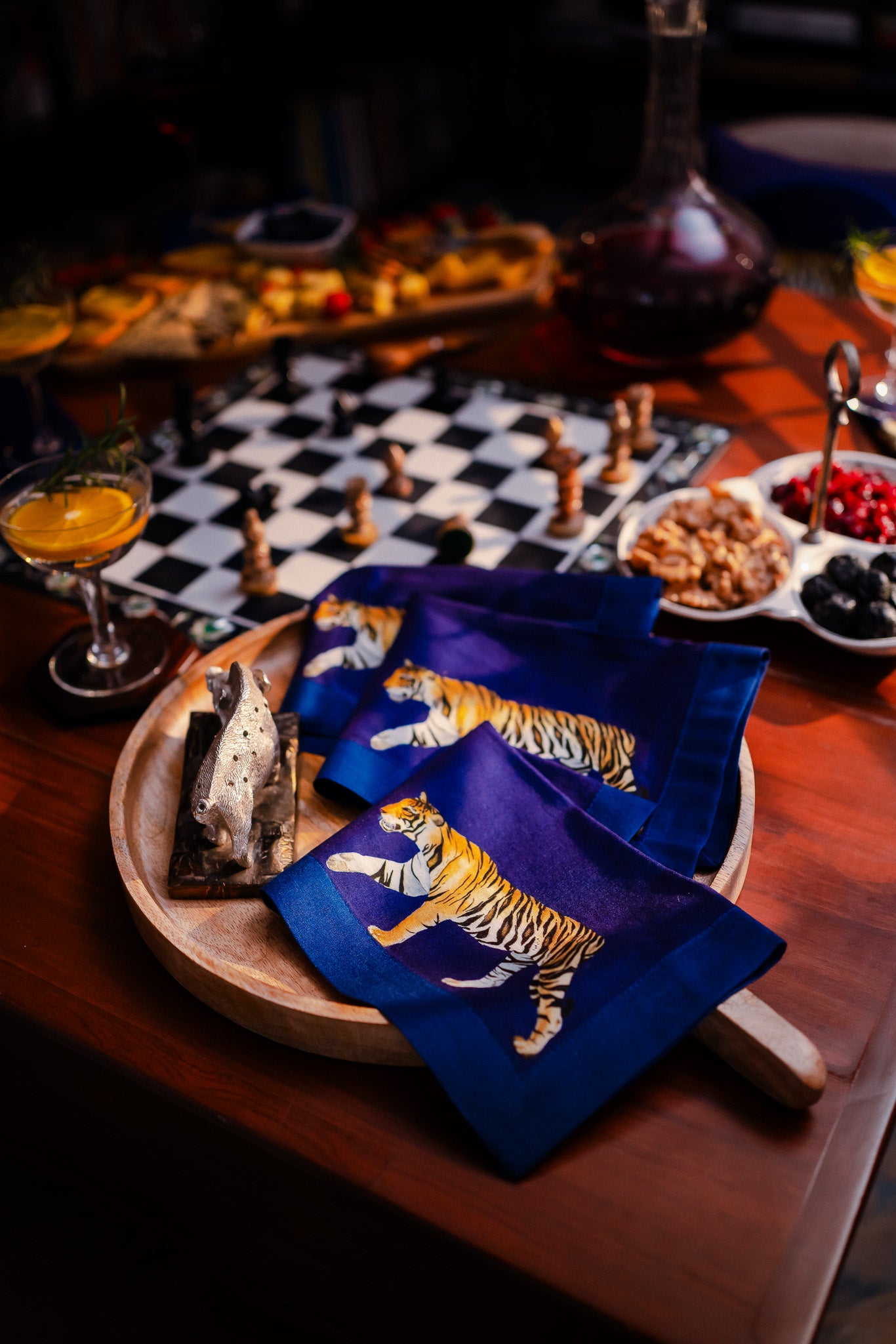 Tiger cocktail napkins (set of 6)