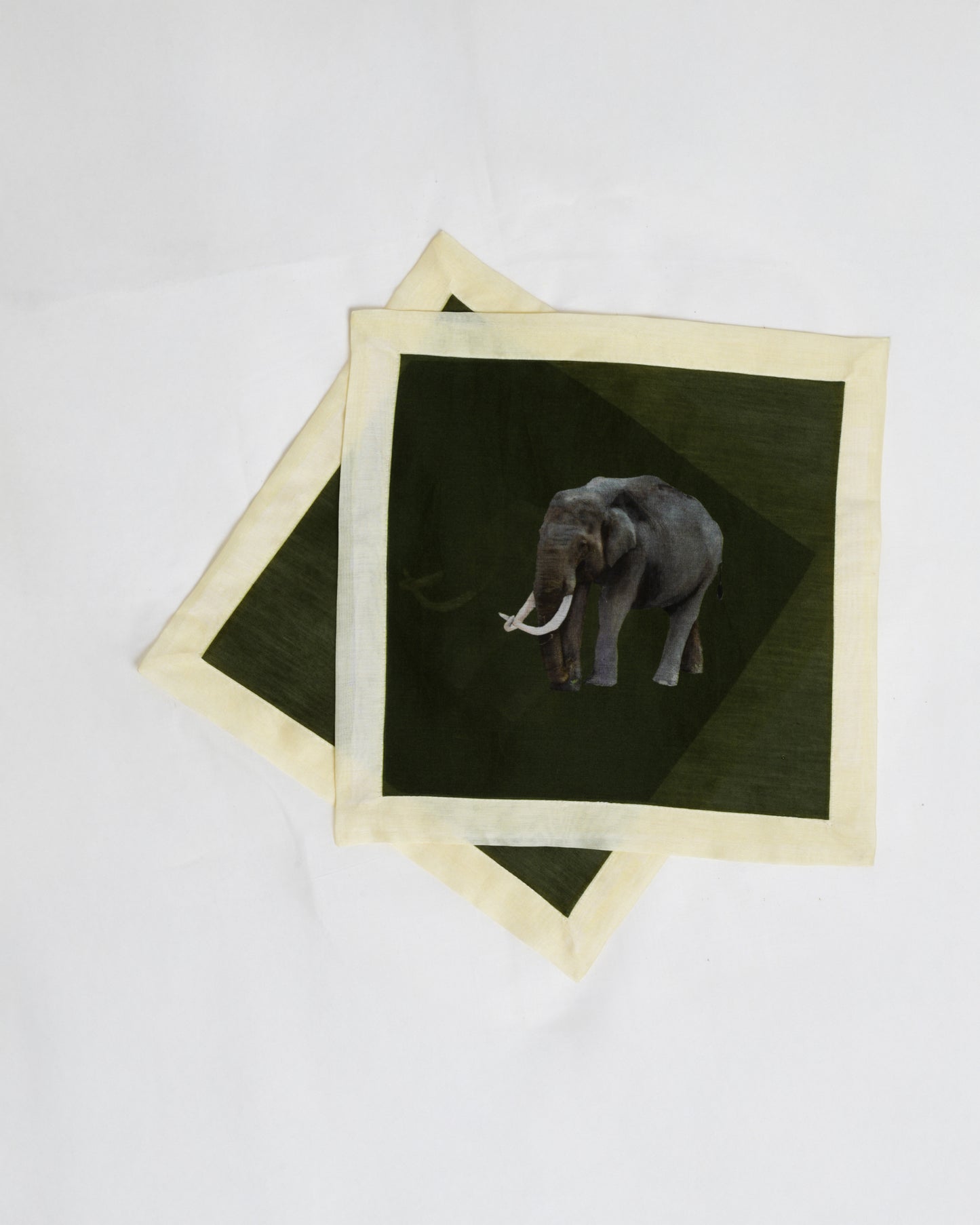 Elephant print cocktail napkins (set of 6)