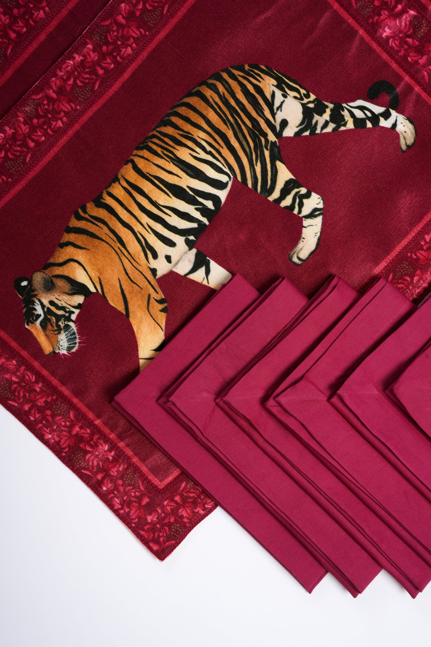 Table mats with intricate hand embroidered borders (set of 6)