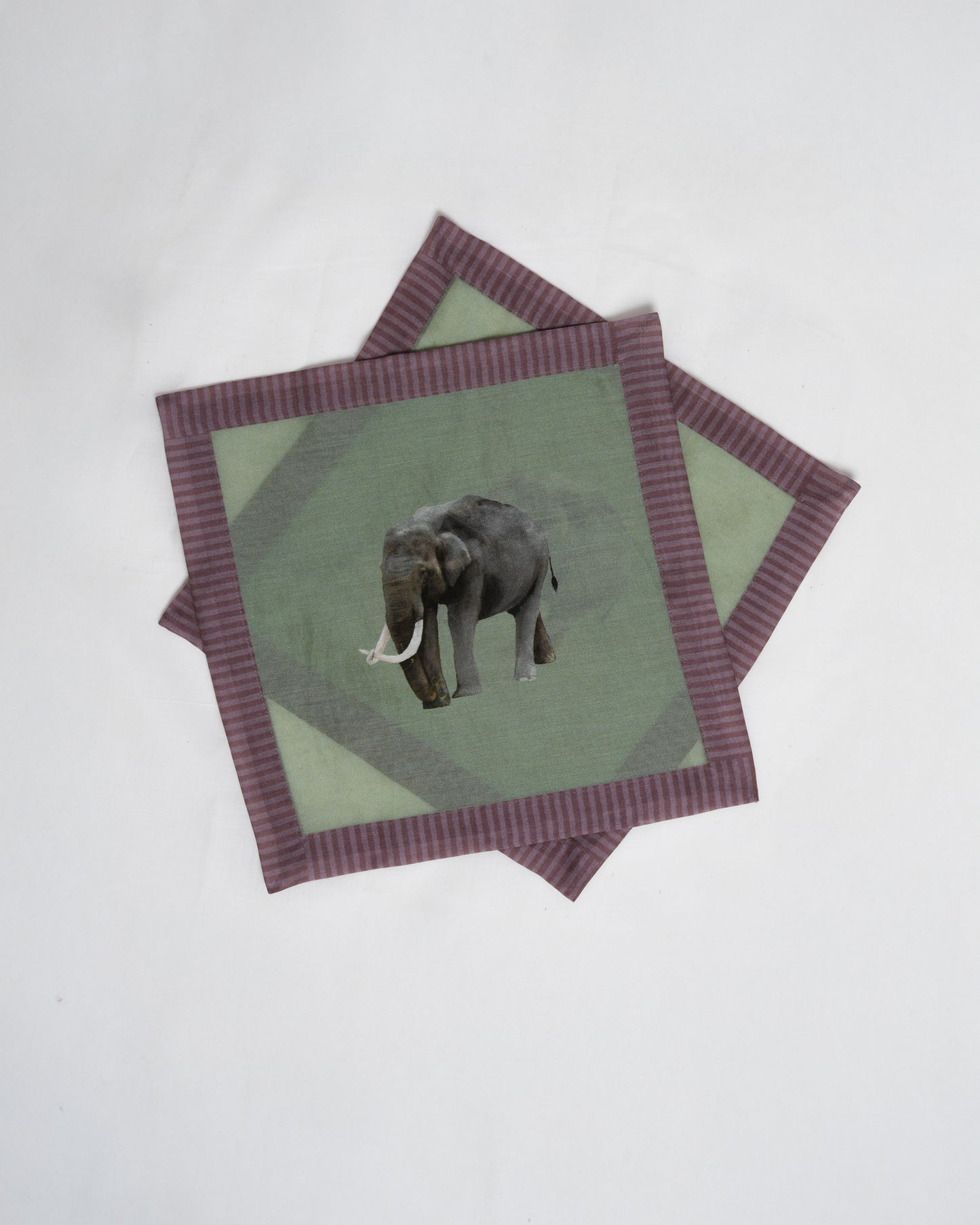 Elephant print cocktail napkins (set of 6)