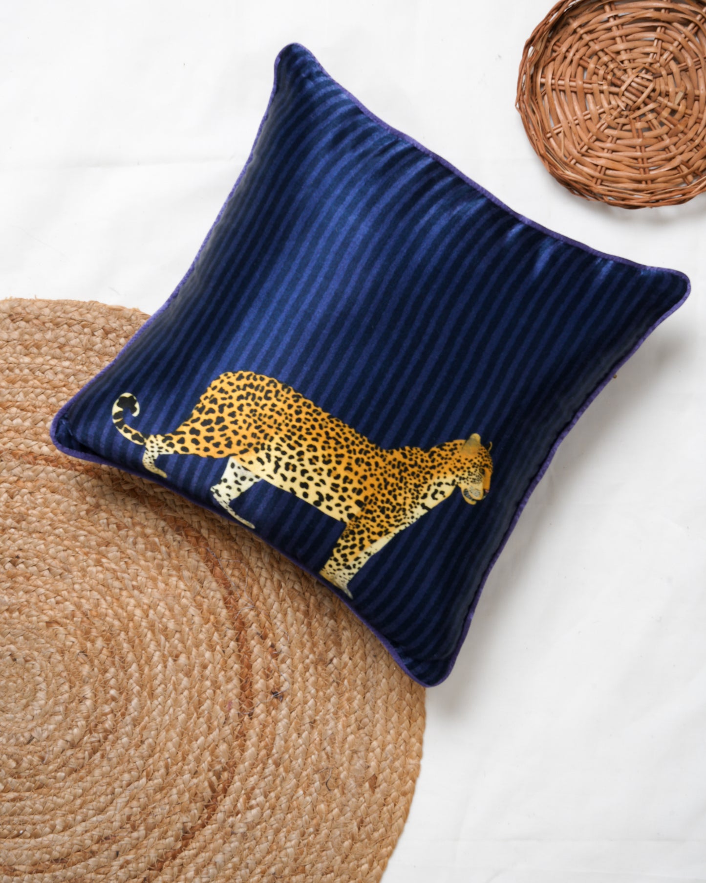 Striped Leopard cushion cover