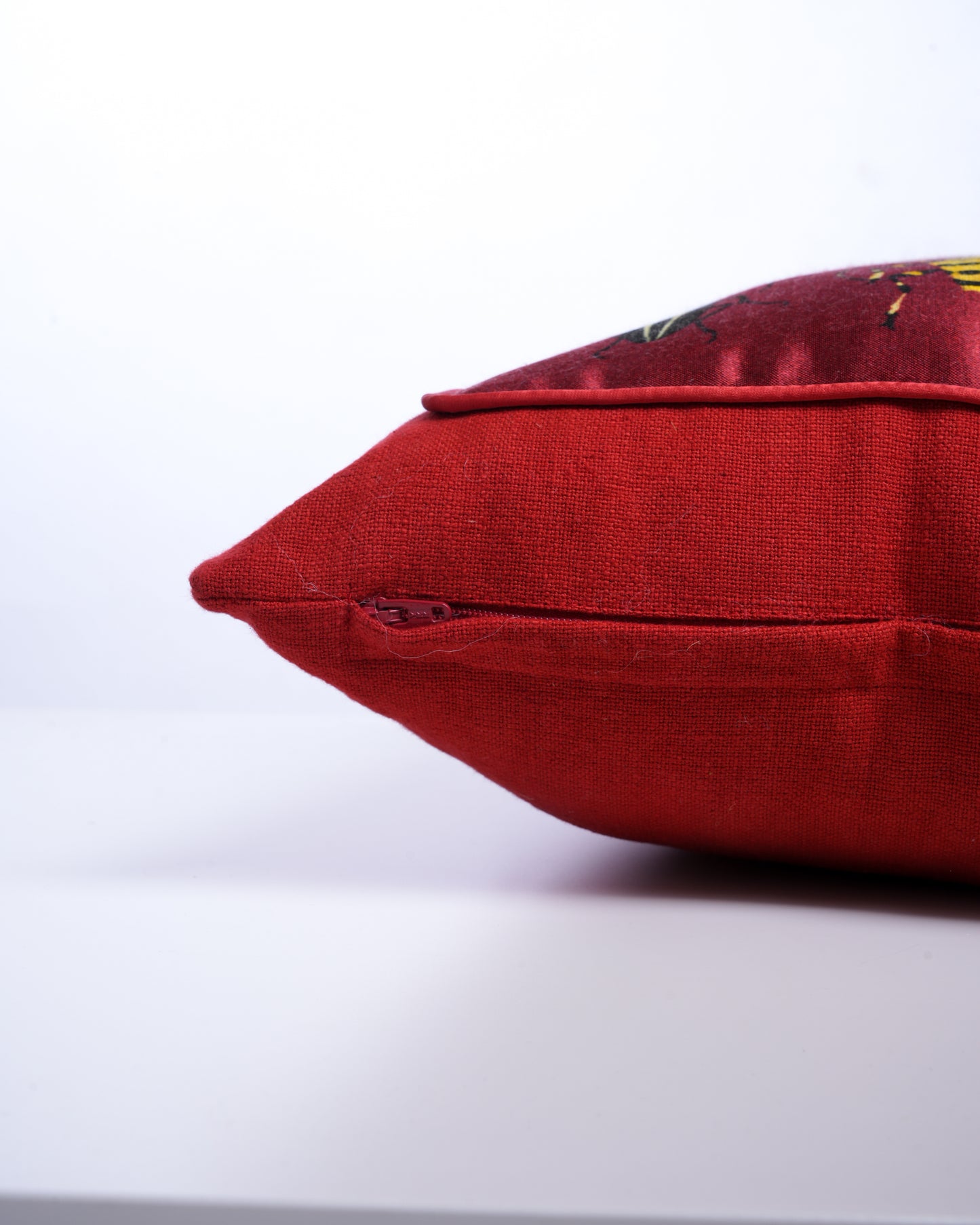 Mashru patch cushion cover