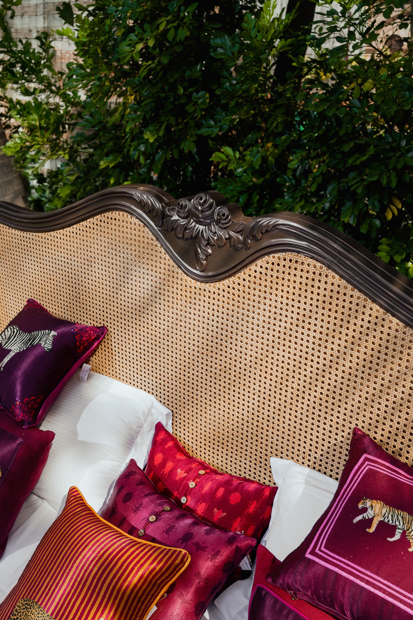 Insect silhouette cushion cover