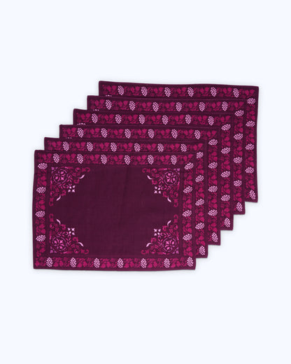 Table mats inspired by wall murals (set of 6)