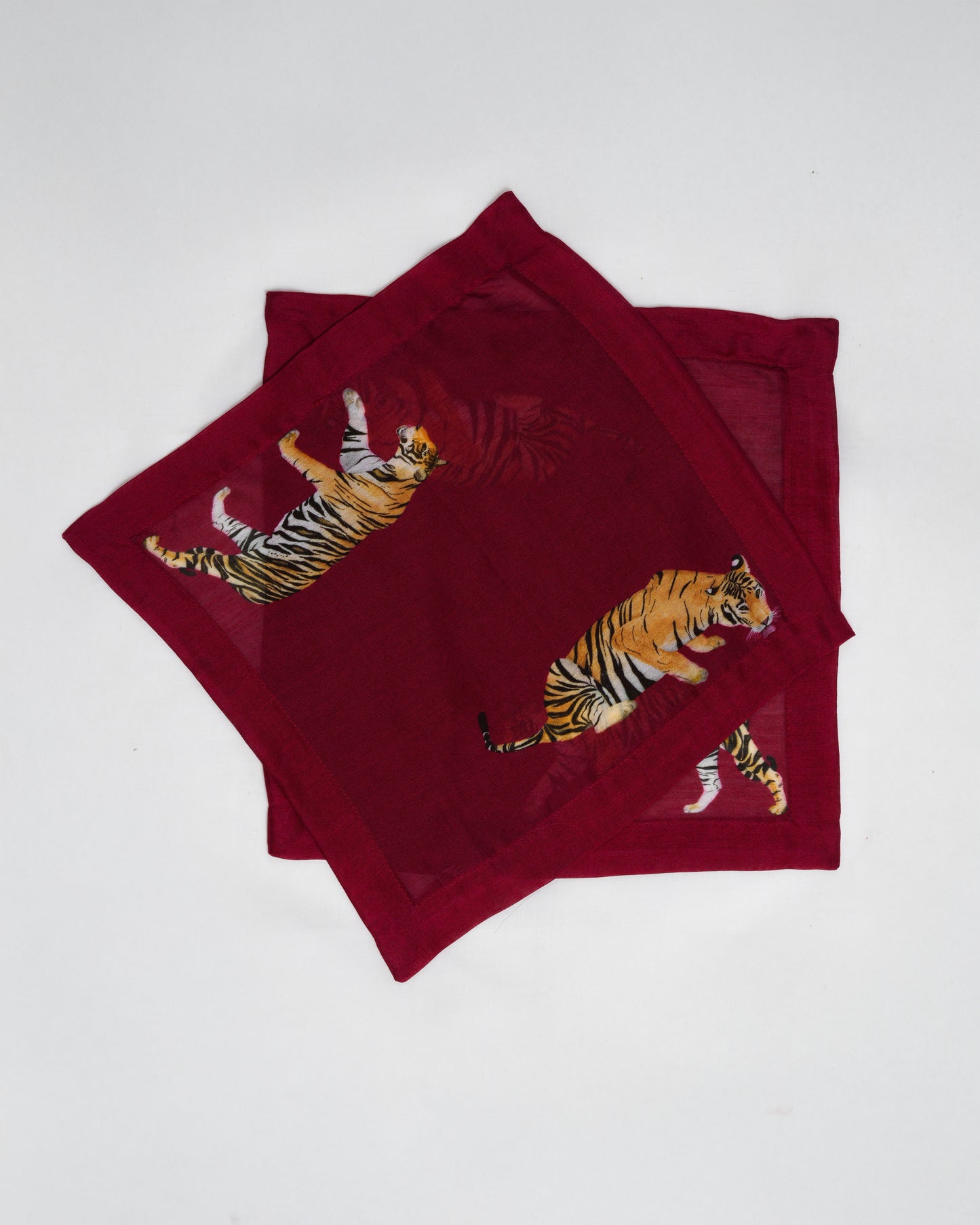 Tiger cocktail napkins (set of 6)