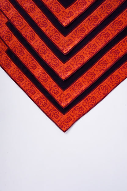 Table mats with intricate hand embroidered borders (set of 6)