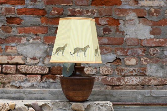 Striped Leopard hexagonal lamp shade