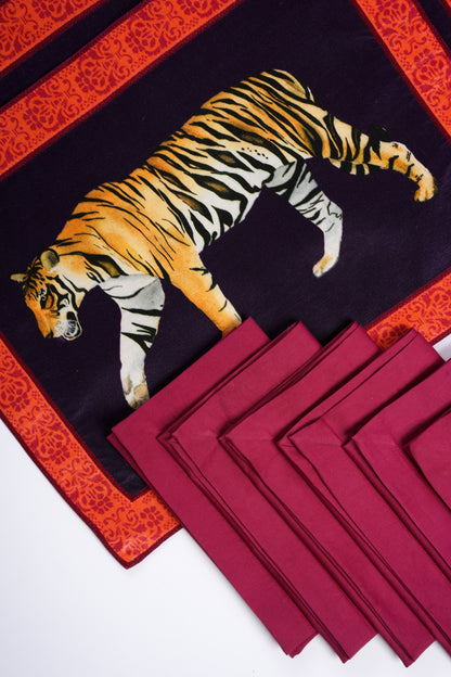 Table mats with intricate hand embroidered borders (set of 6)