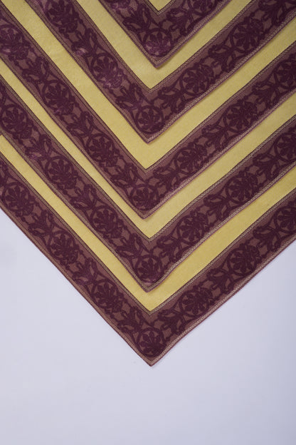 Table mats with intricate hand embroidered borders (set of 6)