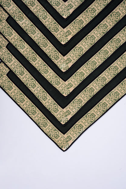 Table mats with intricate hand embroidered borders (set of 6)