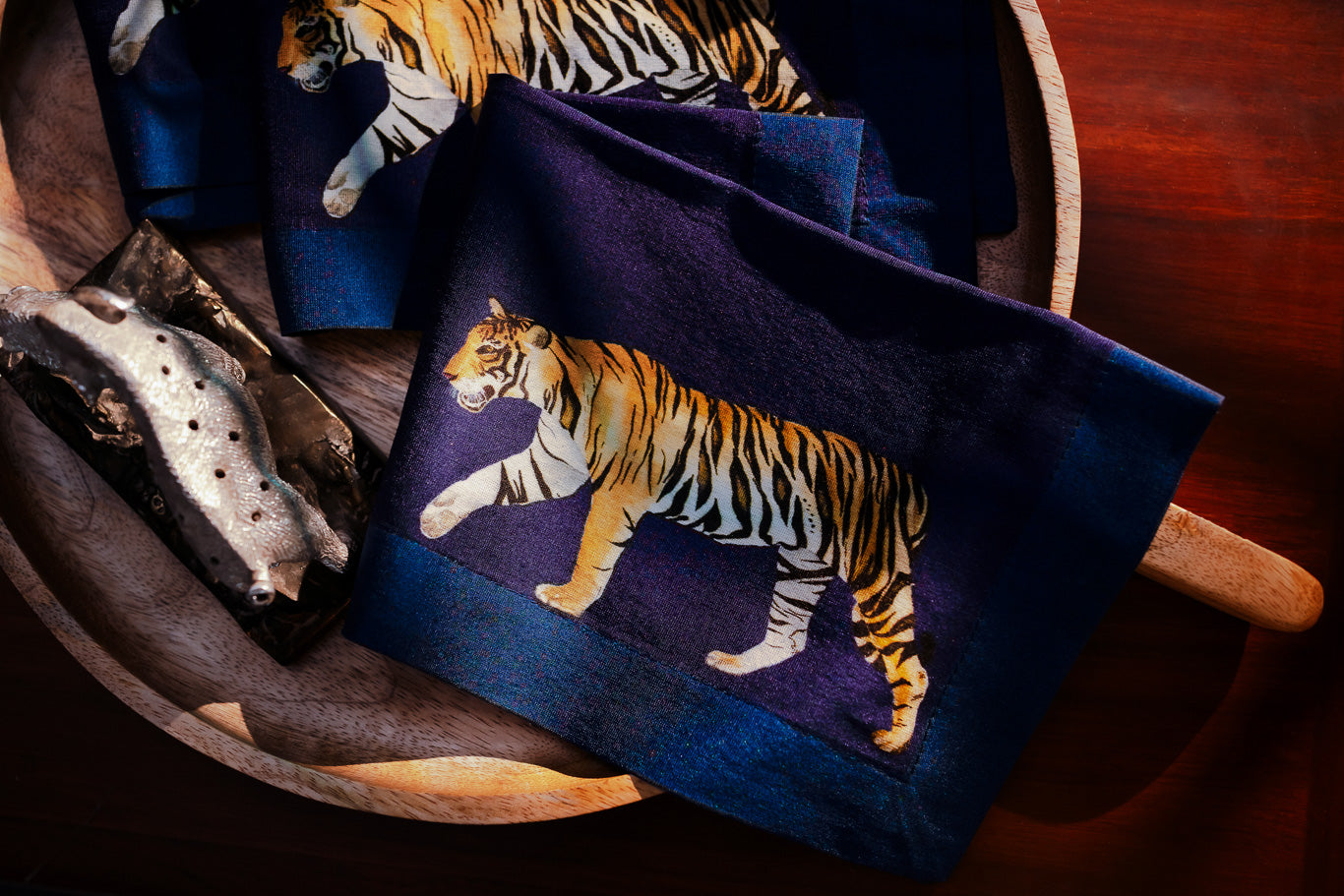 Tiger cocktail napkins (set of 6)