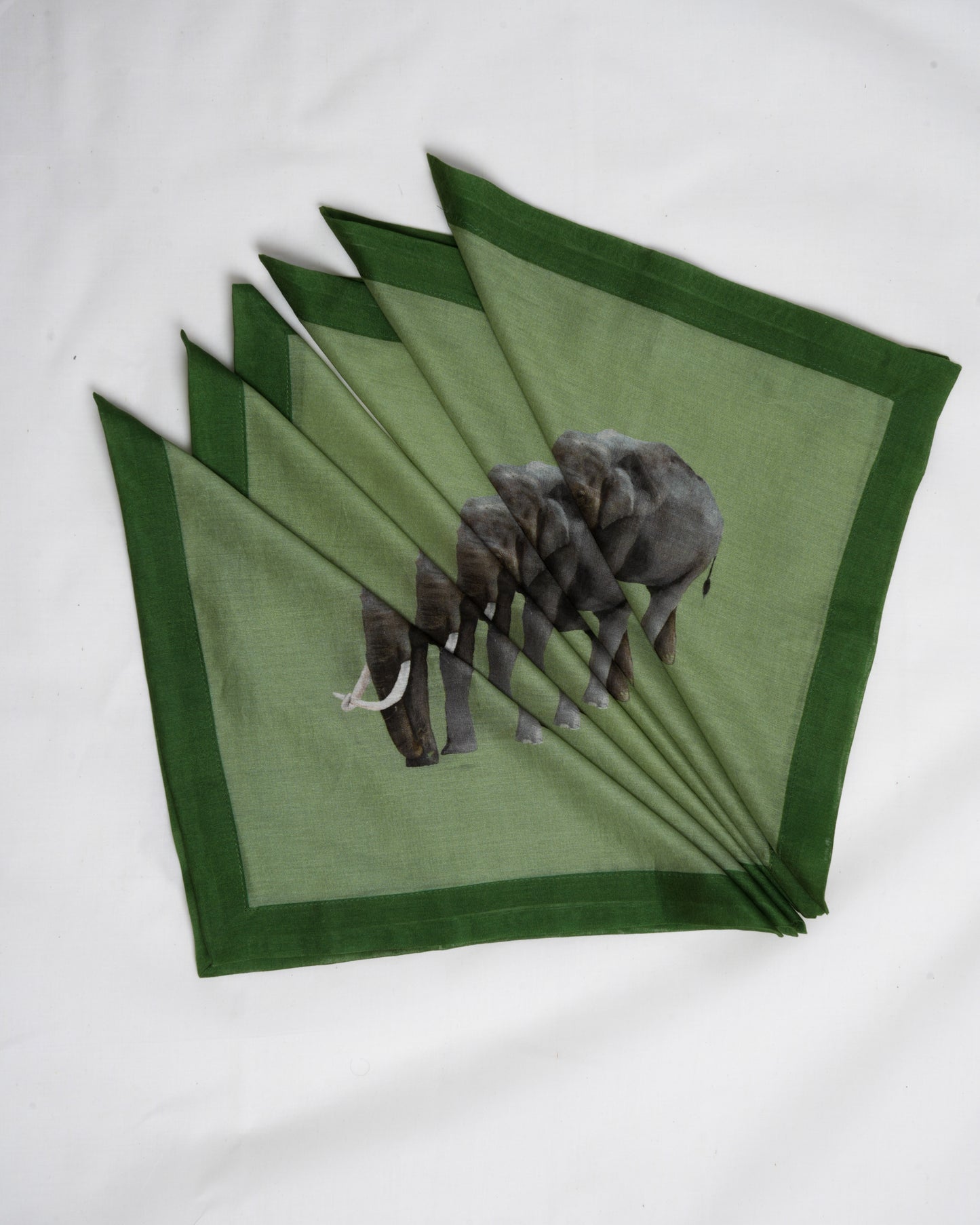 Elephant print cocktail napkins (set of 6)
