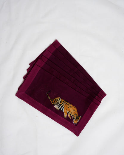 Tiger cocktail napkins (set of 6)