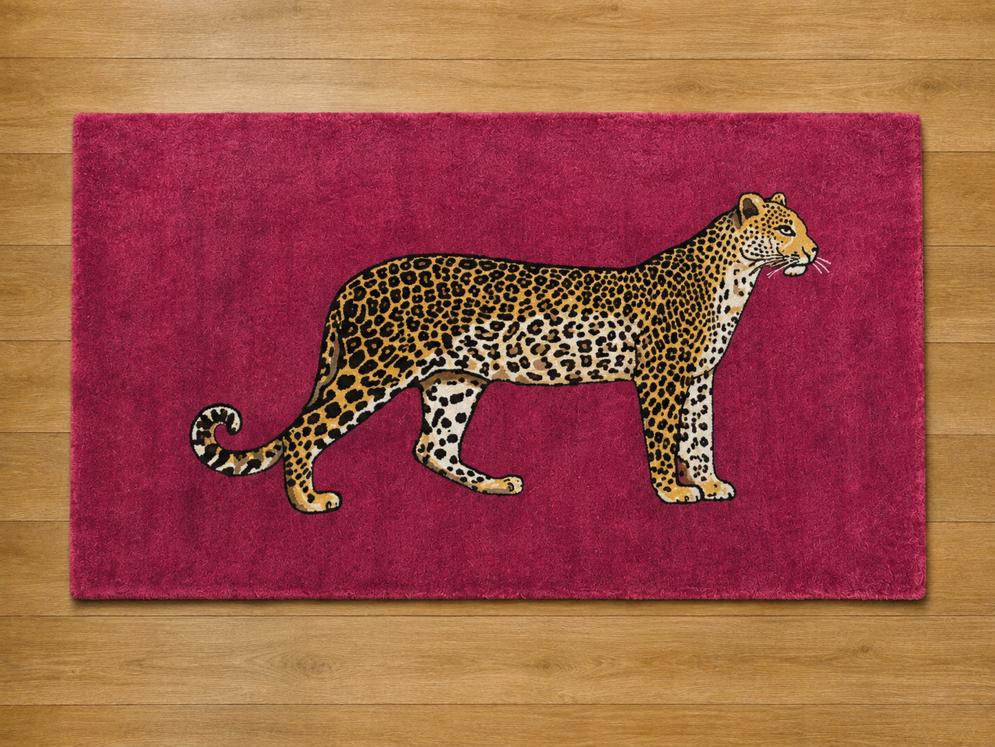 Hand Tufted Leopard Wool Rug