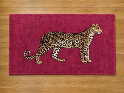 Hand Tufted Leopard Wool Rug