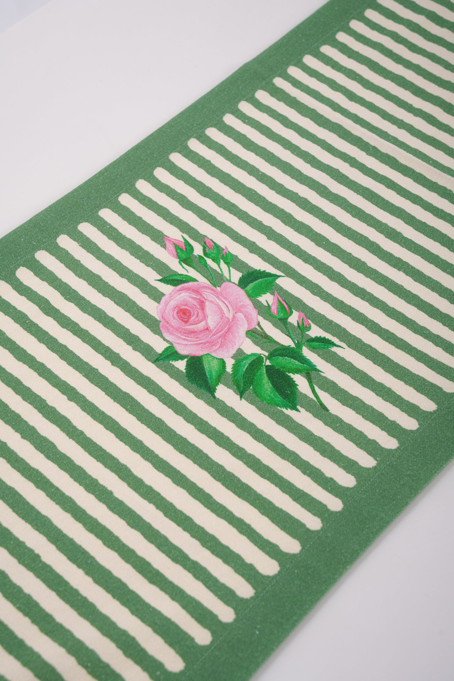 Floral Print on Stripes Runner
