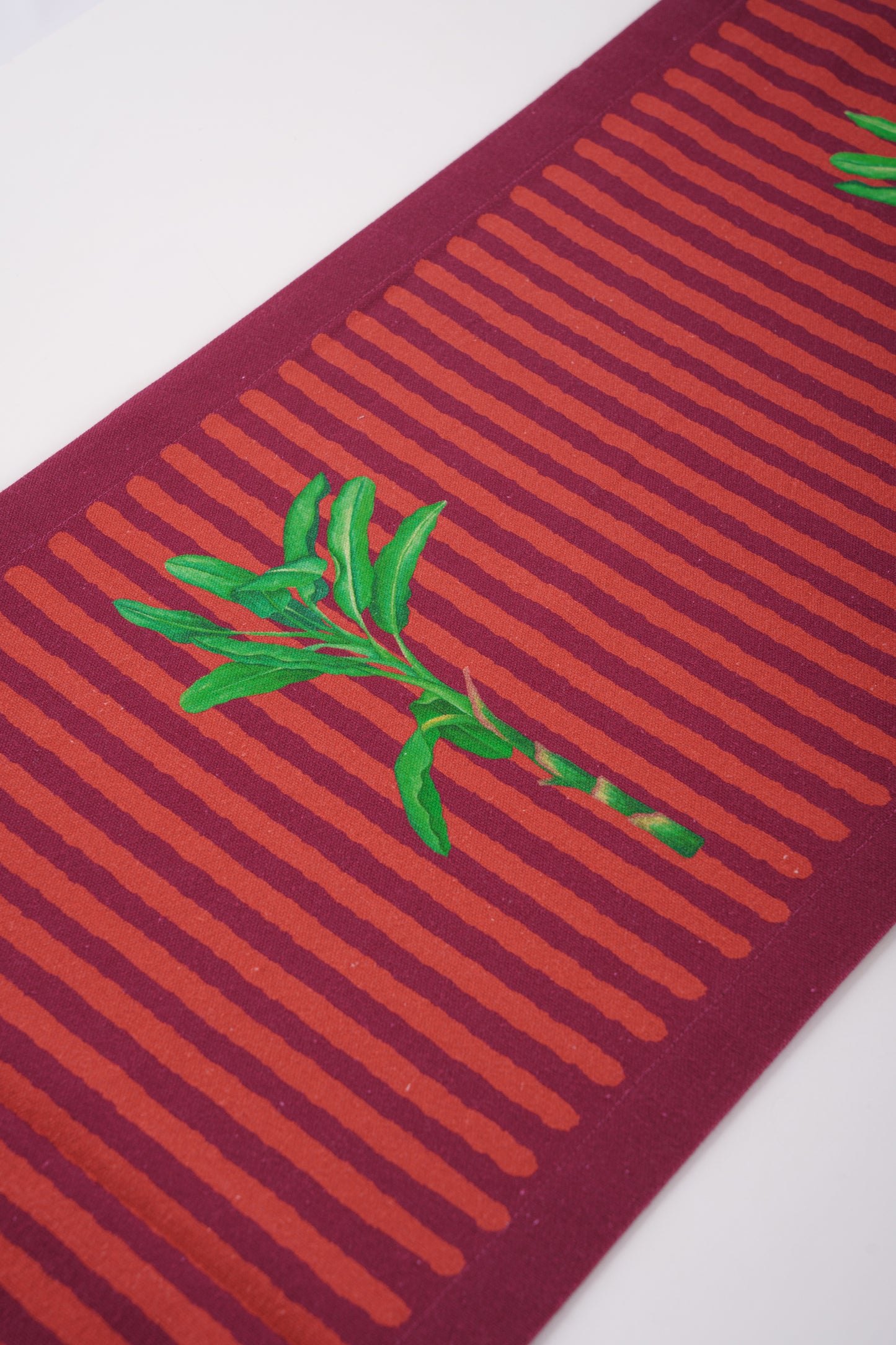 Floral Print on Stripes Runner