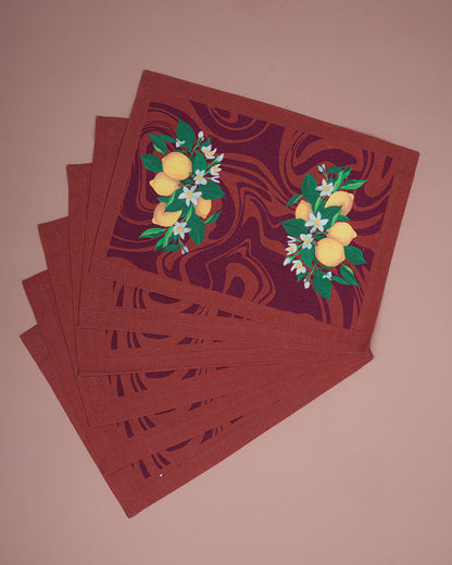 Floral Prints on Waves Table mats (set of 6)