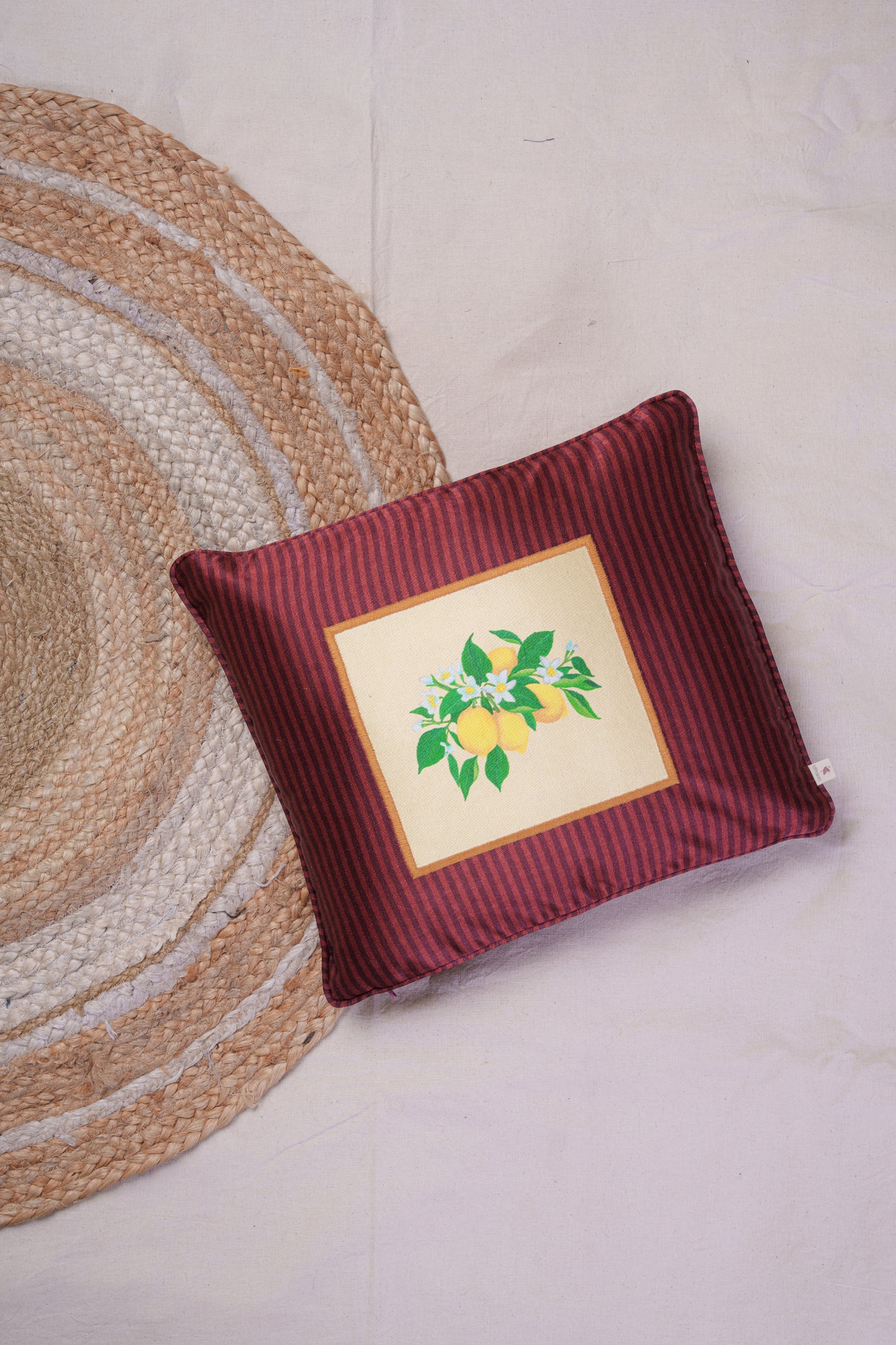 Floral Printed Patch on Stripes