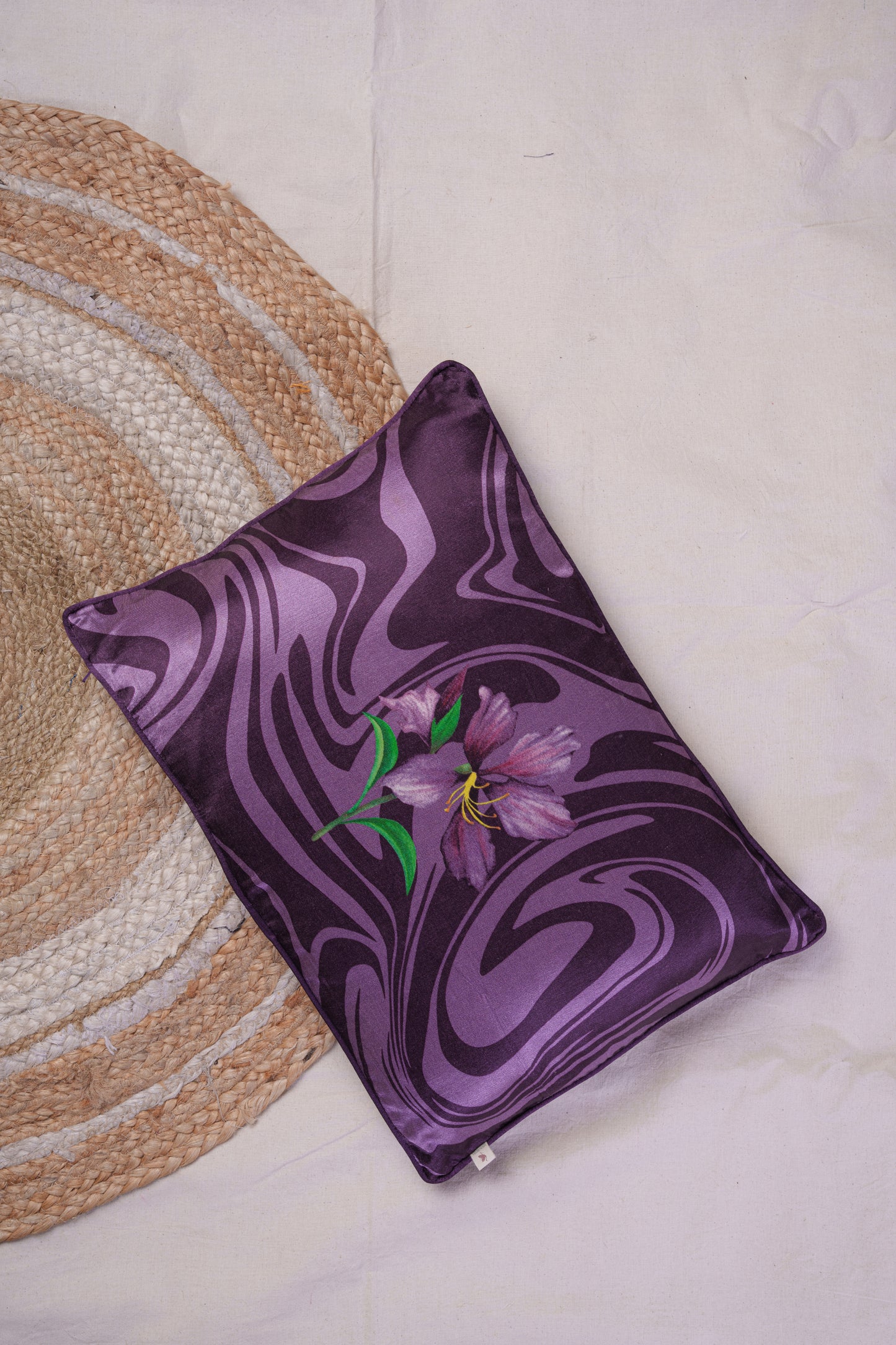Printed motifs on Vertical Waves cushion covers