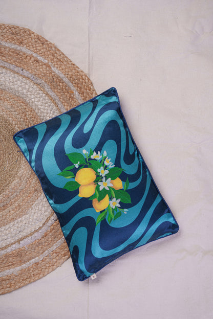 Printed motifs on Vertical Waves cushion covers