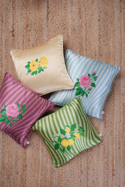 Printed motifs on Vertical Waves cushion cover