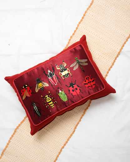 Mashru patch cushion cover