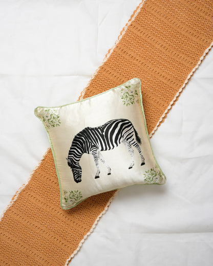 Wall mural inspired Zebra cushion cover