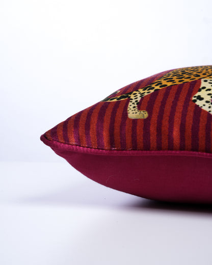 Striped Leopard cushion cover