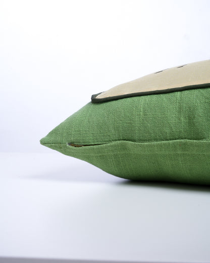 Mashru patch cushion cover