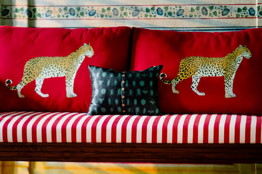 Insect silhouette cushion cover