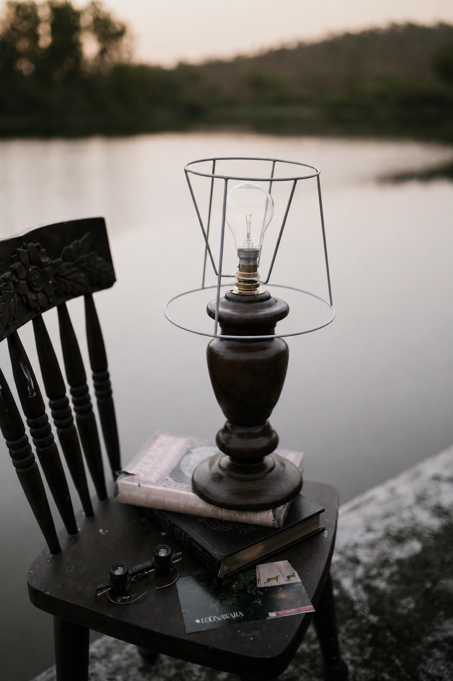 Teak Wood Table lamp